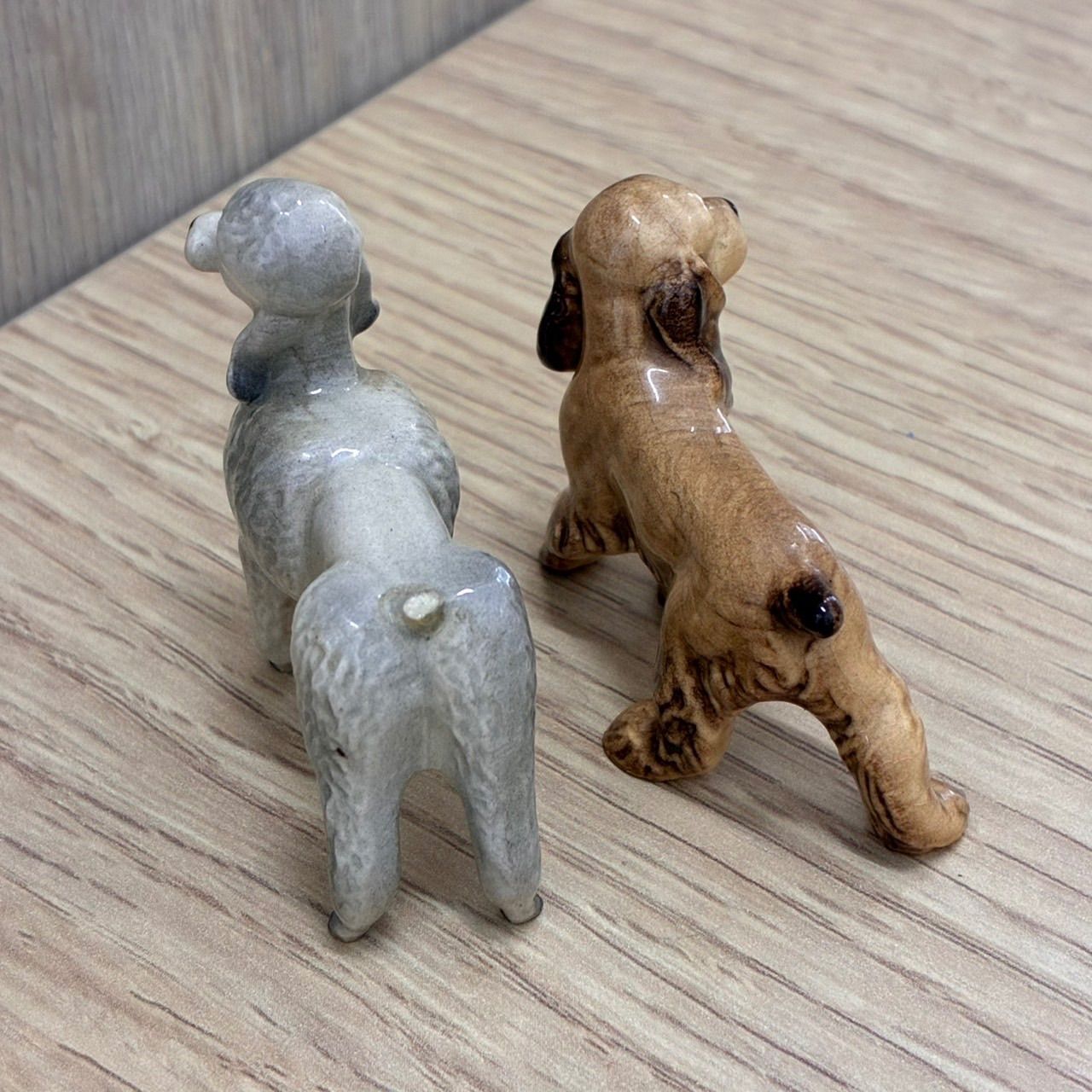 Y0726]ヴィンテージ 陶器 フィギュア 置物 犬 プードル コッカー