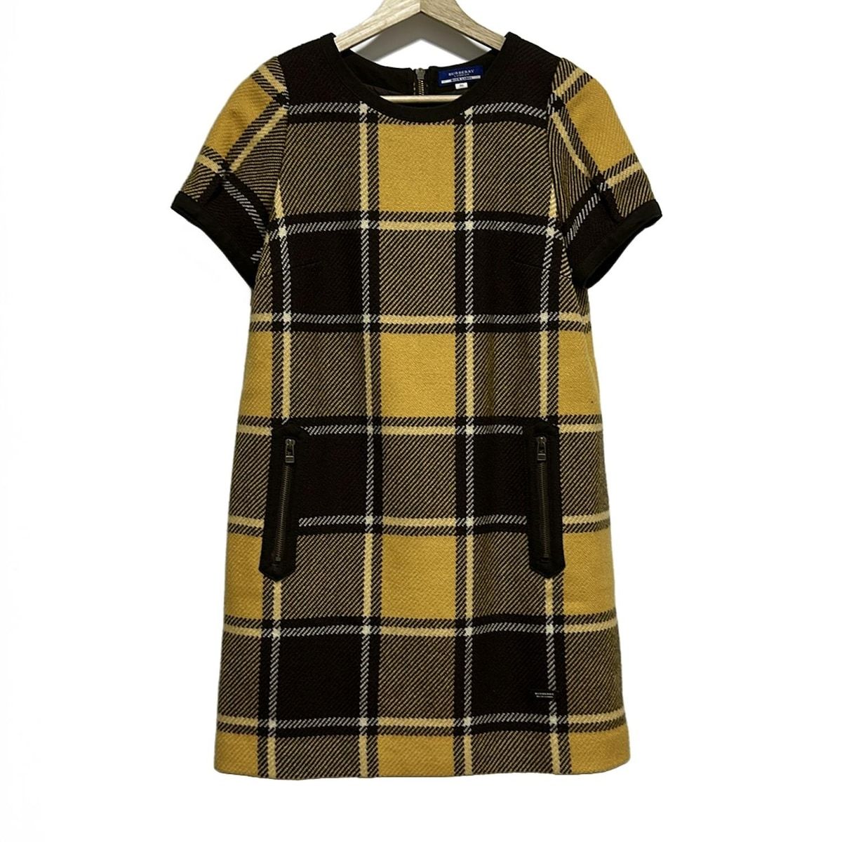 Burberry Blue Label バーバリーブルーレーベル ワンピース サイズ38 M レディース - ダークブラウン×ダークイエロー×アイボリー