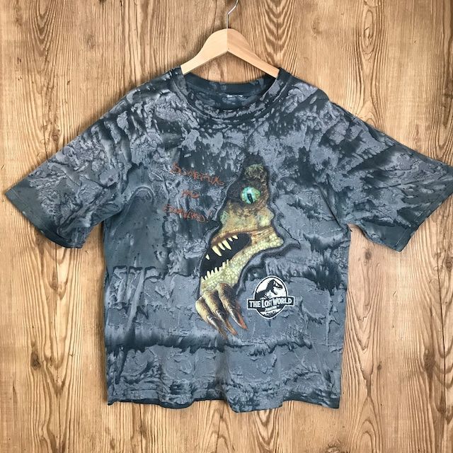 映画ロストワールド、ビンテージビッグＴシャツ ロストワールド 90s USA製 Tシャツ デッドストック ジュラシック