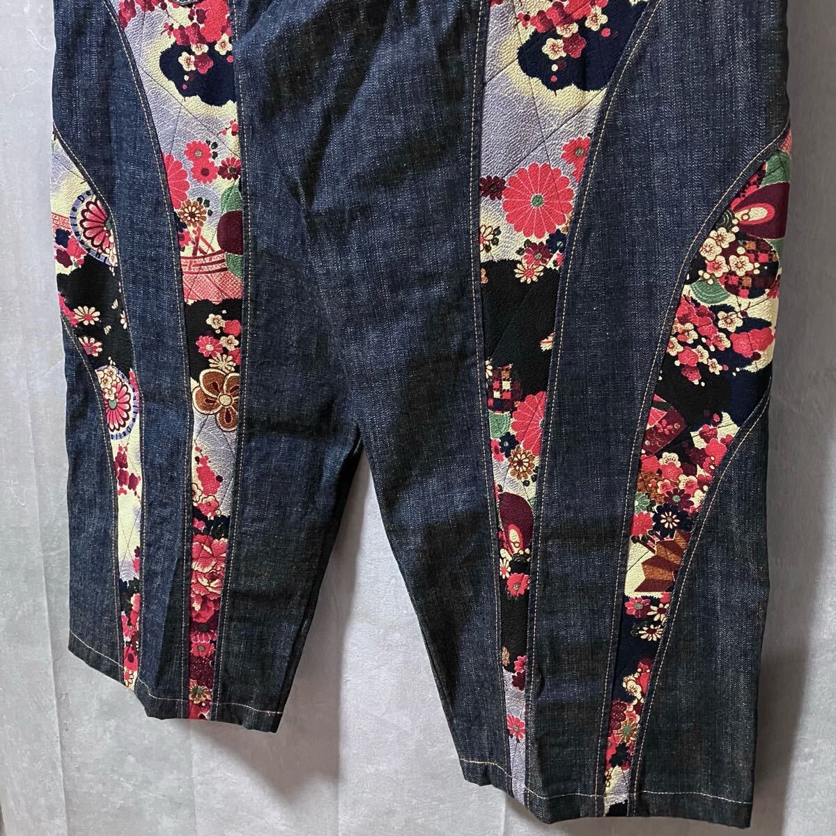 極美品　ジュベナイル デリンクエント　和柄　刺繍　花柄　岡山児島産　デニム ✨極美品✨ジュベナイル デリンクエント 和柄 刺繍 花柄 岡山
