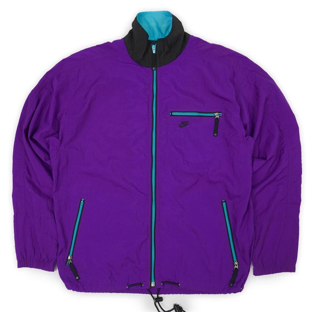 ナイキ NIKE 90s 90年代 ACG ナイロンジャケット 三角小文字タグ 初期 USA ヴィンテージ アメリカ 古着 メンズ ウインドブレーカー パープル 紫 M【中古】