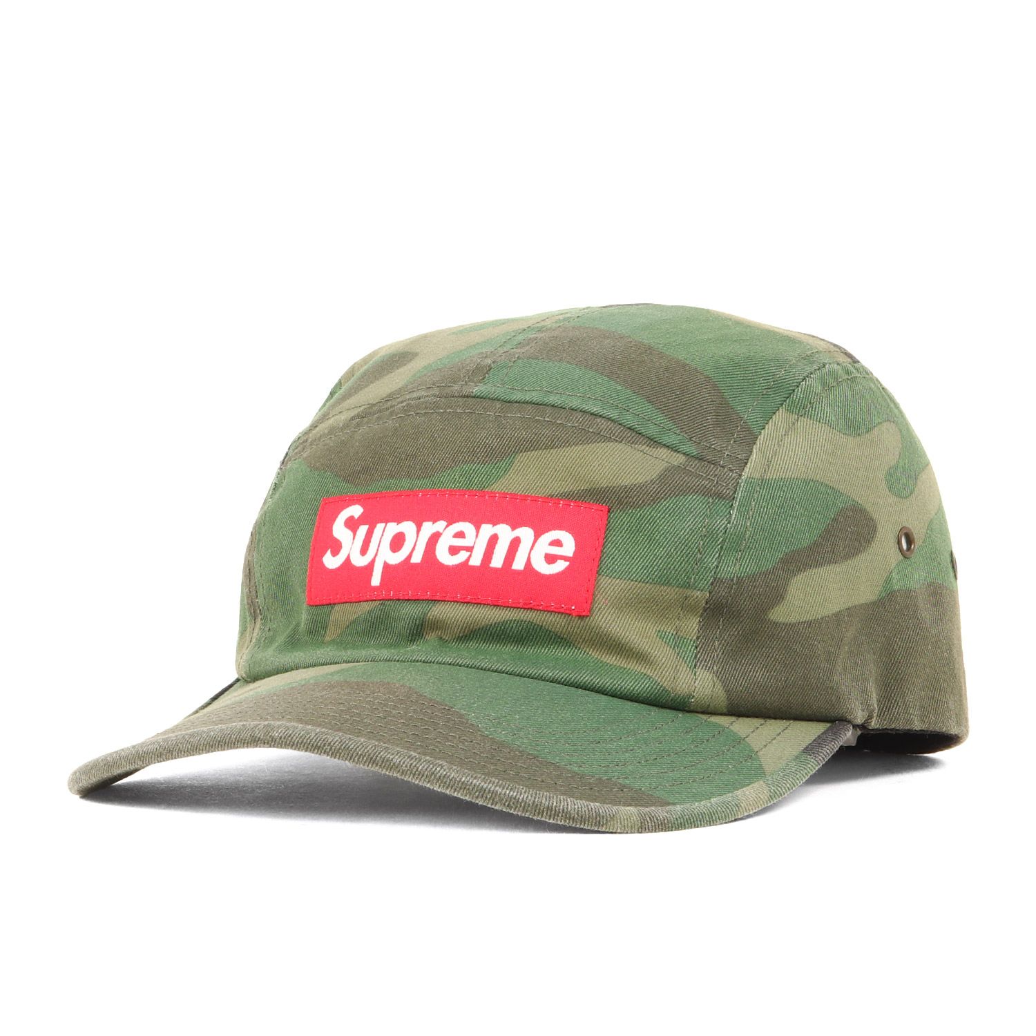 Supreme シュプリーム キャップ | 16SS ウッドランドカモ ウォッシュド チノ ツイル ボックスロゴ キャンプキャップ Washed Chino Twill Camp Cap | ウッドランド 迷彩 | box logo メンズ