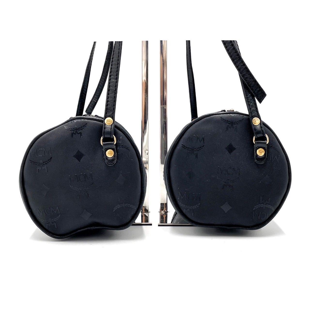 MCM トート バッグ ヴィセトス 肩掛け ブラック 総柄 金具 ゴールド ✨良品✨ MCM エムシーエム ショルダーバッグ トートバッグ