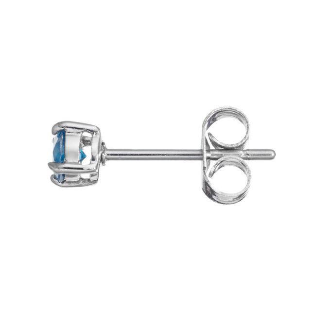 アンブランデッド メンズ ピアス イヤリング 1 4 Carat T.W. Blue Diamond Stainless Steel Stud - Single Earring