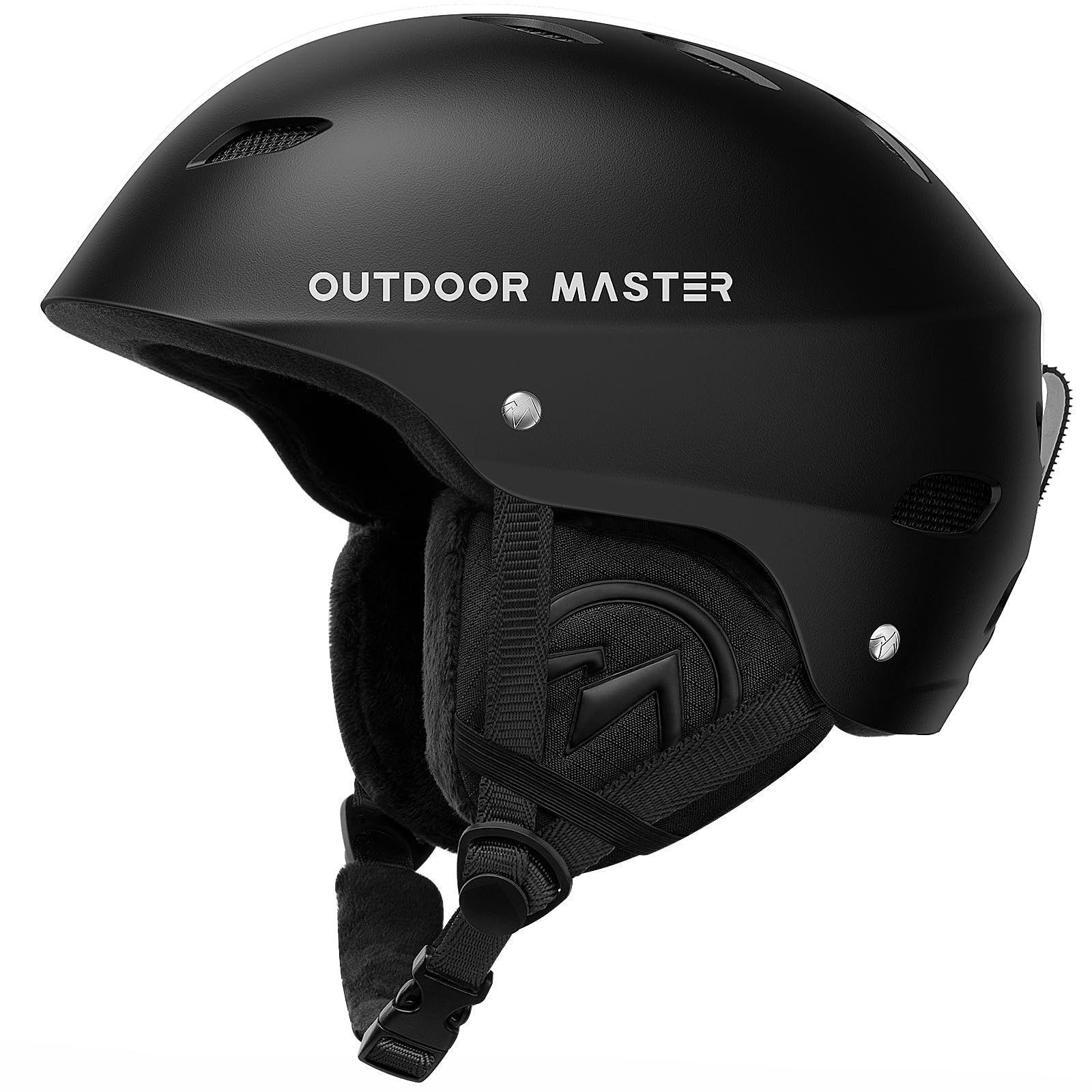 OUTDOORMASTER スキー ヘルメット スノーボード ヘルメット バイザー付き スノーヘルメット 全方位調整アジャスター 高密度EPS スキー用ヘルメット 3D保護クッション 取り出し可能 洗濯可能 大人