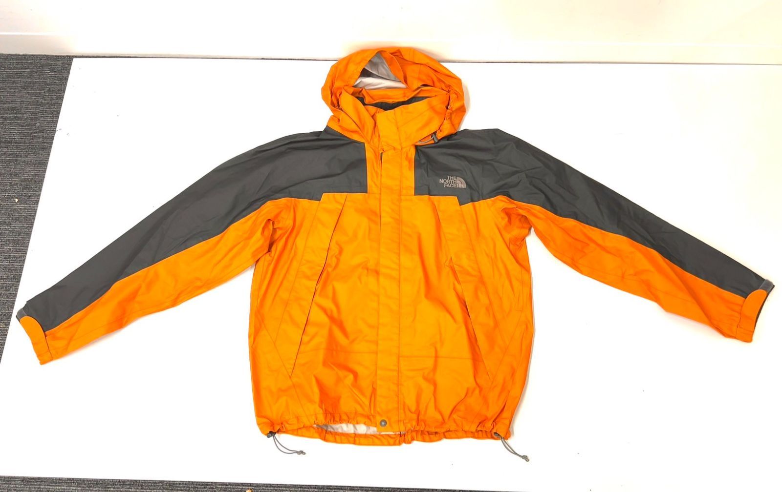 TK198 THE NORTH FACE ノースフェイス GORE-TEX 上下 セットアップ レインウェア ジャケット/パンツ オレンジxブラック  Lサイズ レディース