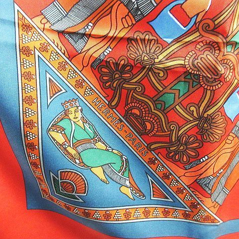 極美品 HERMES エルメス カレ90 スカーフ ペルシャの都市