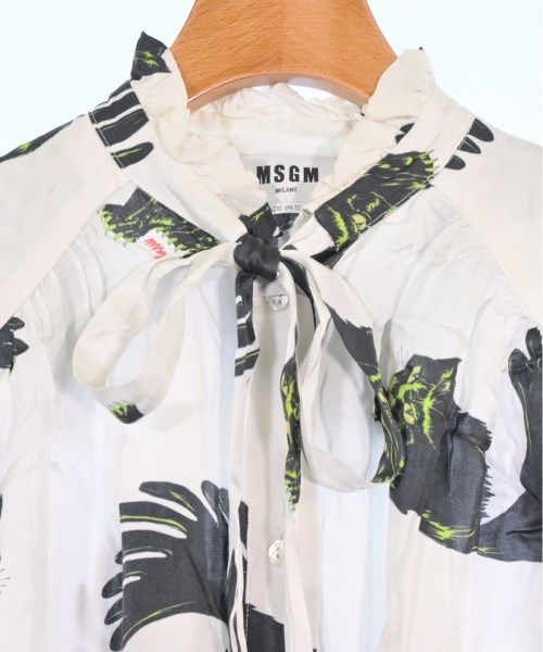 エムエスジイエムMSGM フリルショートブラウス 緑36 | DC
