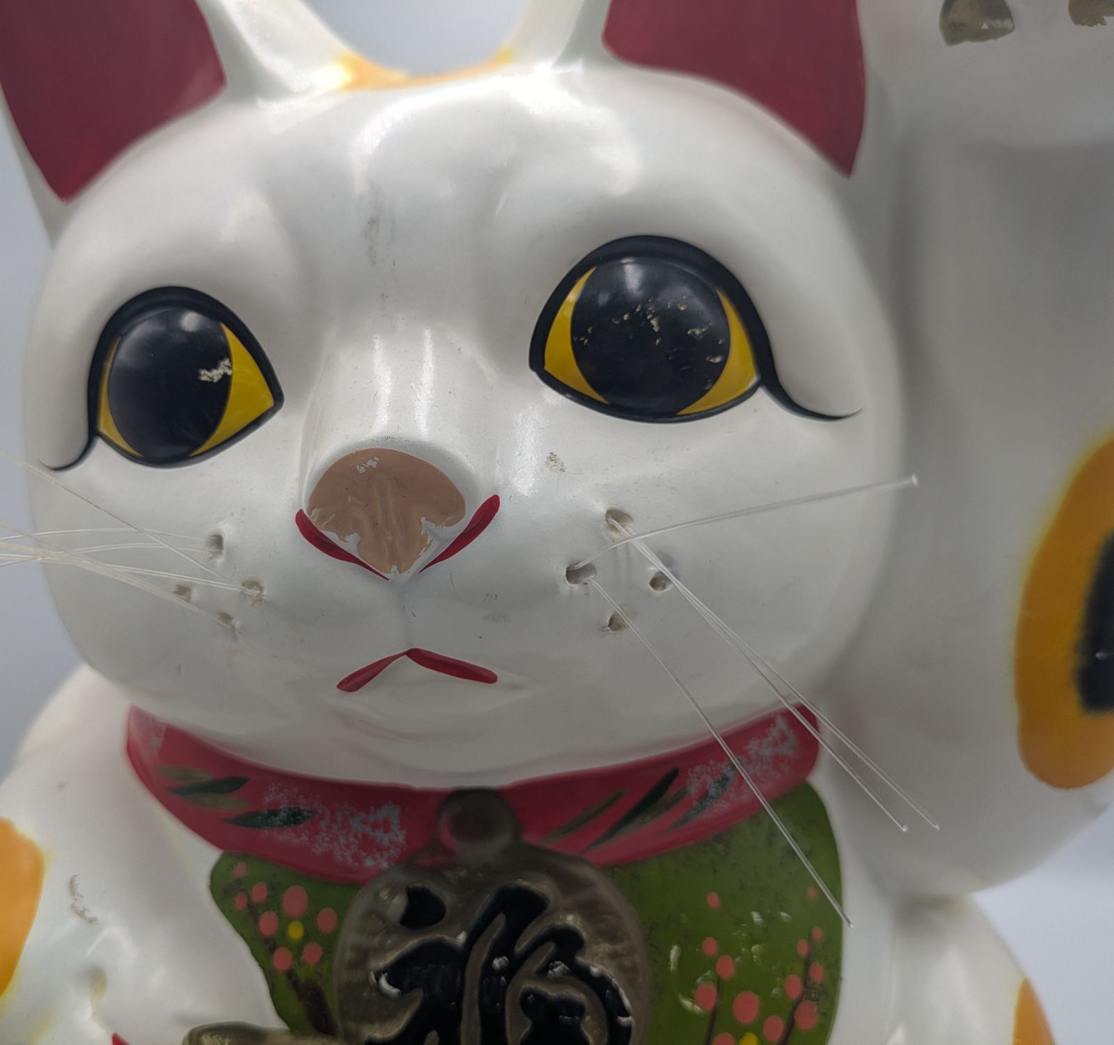 特大招き猫 左手 約48cm 昭和レトロ　商売繁盛　縁起物 特大招き猫 左手 約48cm 昭和レトロ 商売繁盛 縁起物 Yahoo