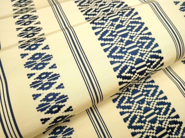 平和屋着物○本場筑前博多織 八寸名古屋帯 献上 正絹 逸品 未使用