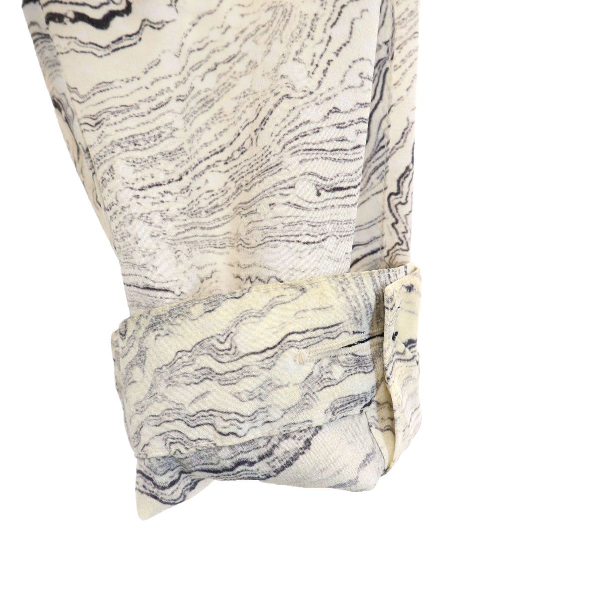 LEMAIRE ルメール シルク ハンガリー製 総柄 長袖 ワンピース クリーム  