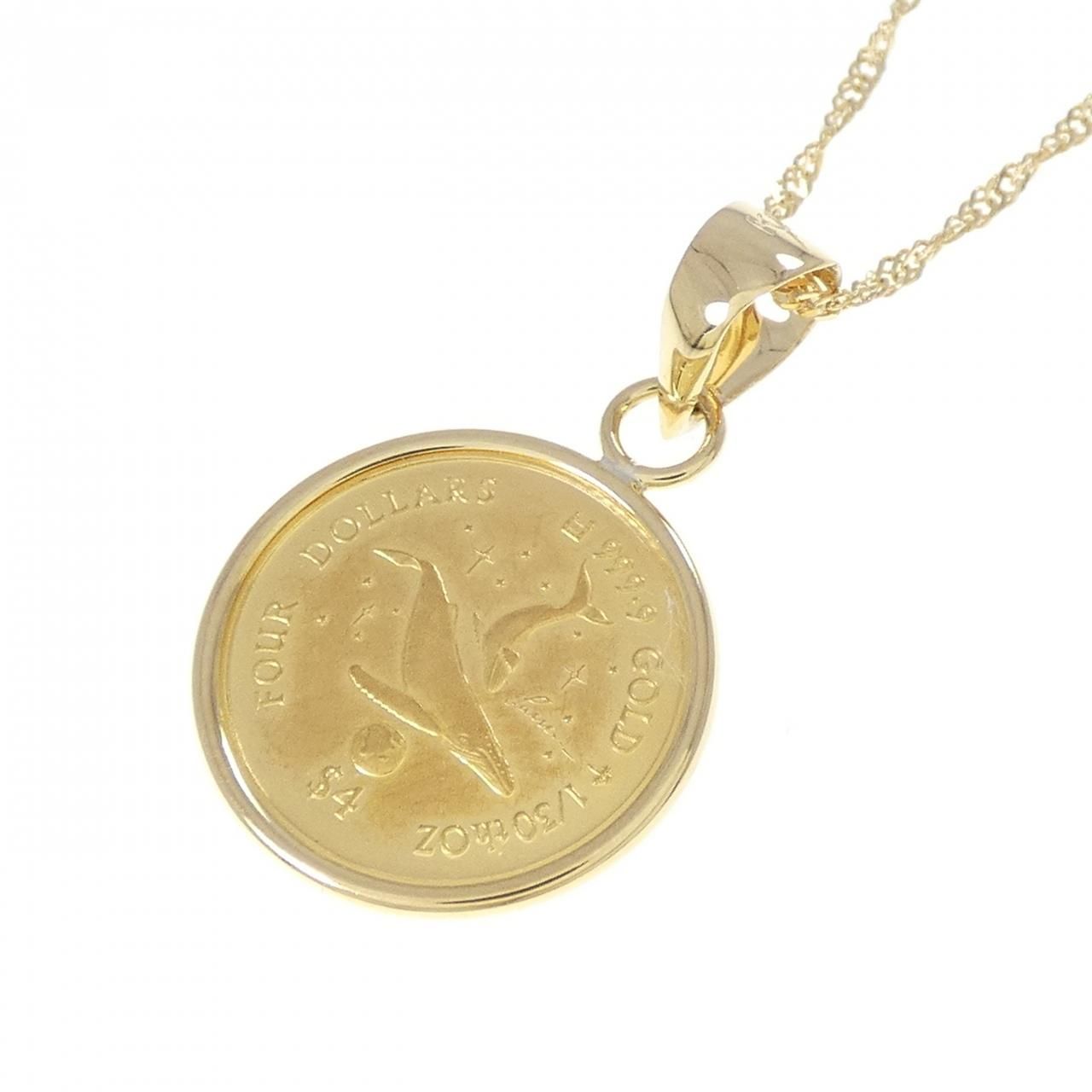 K18YG(枠) コイン ネックレス - メルカリ