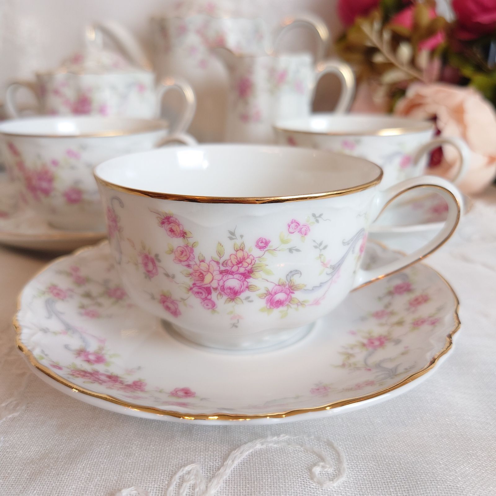 フッチェンロイター HUTSCHENREUTHER 薔薇 ポット セット