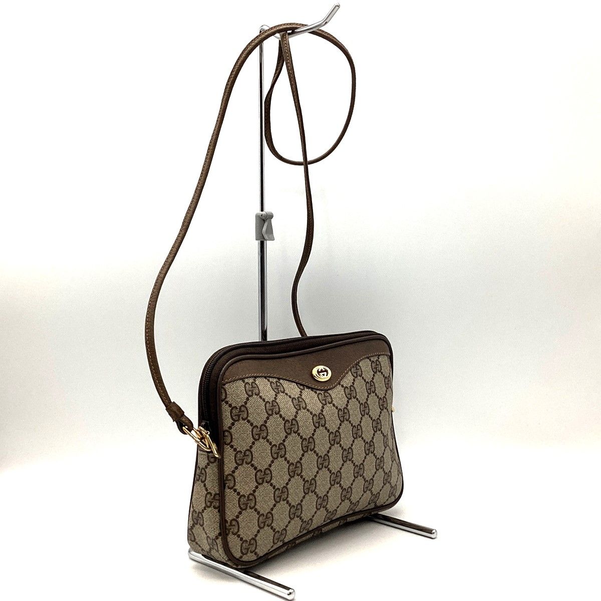 中美品 GUCCI グッチ オールドグッチ GG柄 ショルダーバッグ
