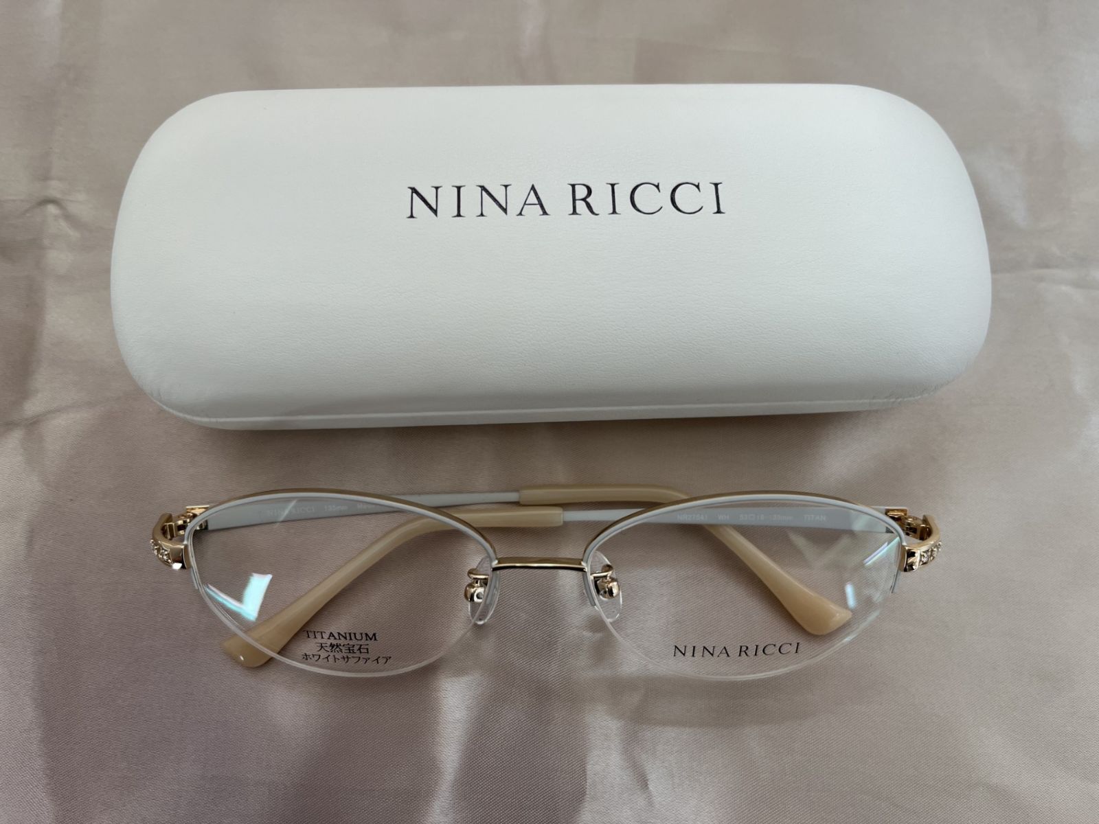 新品 ニナリッチ NINA RICCI メガネ 国内正規品 NR27541 WH 天然ホワイトサファイア 8個 0,30ct - メルカリ