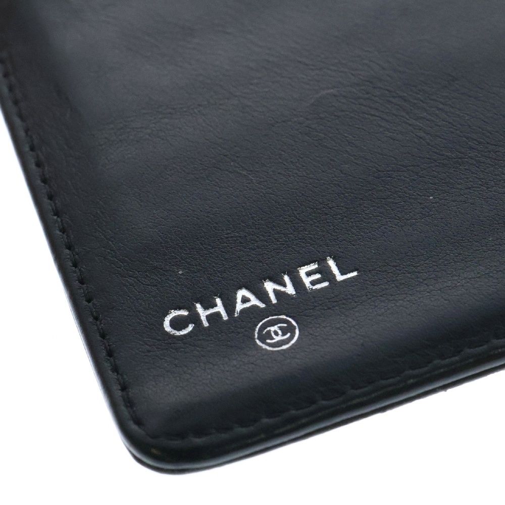 CHANEL シャネル ココマーク カメリアメイクアップパレットウォレット パテント長財布 ブラック CHANEL (シャネル) ココマーク カメリアメイクアップパレット