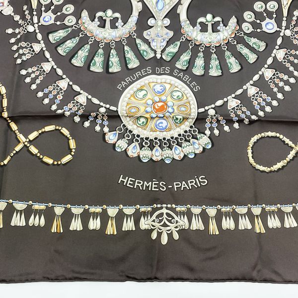 HERMES カレ90 FARURES DES SABLES 砂漠のアクセサリー スカーフ - メルカリ