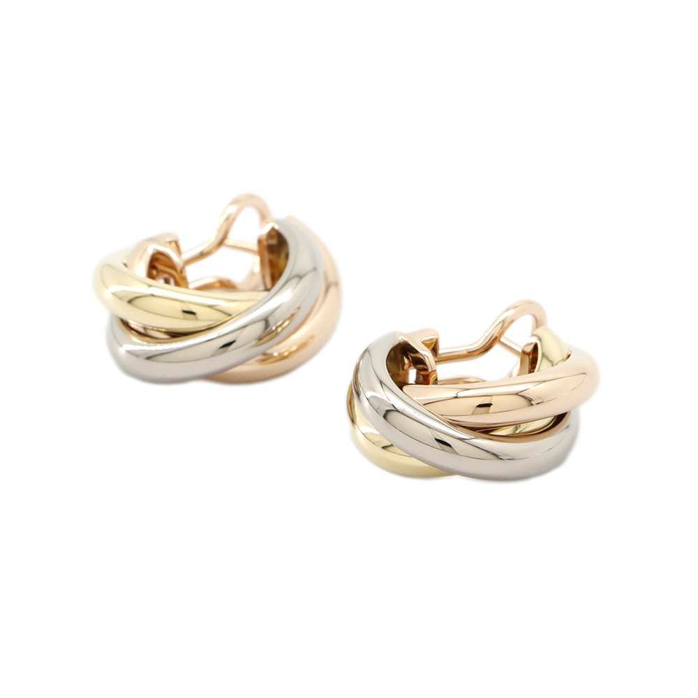 カルティエ ピアス トリニティ クラシックモデル K18PG/K18YG/K18WG  