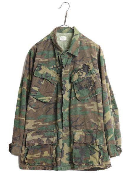 【お得なクーポン配布中!】 60s 69年製 米軍実物 USMC 4th ERDL ジャングルファティーグ ジャケット SMALL REGULAR 古着 60年代 ミリタリー 迷彩 ブラウンリーフ カモ