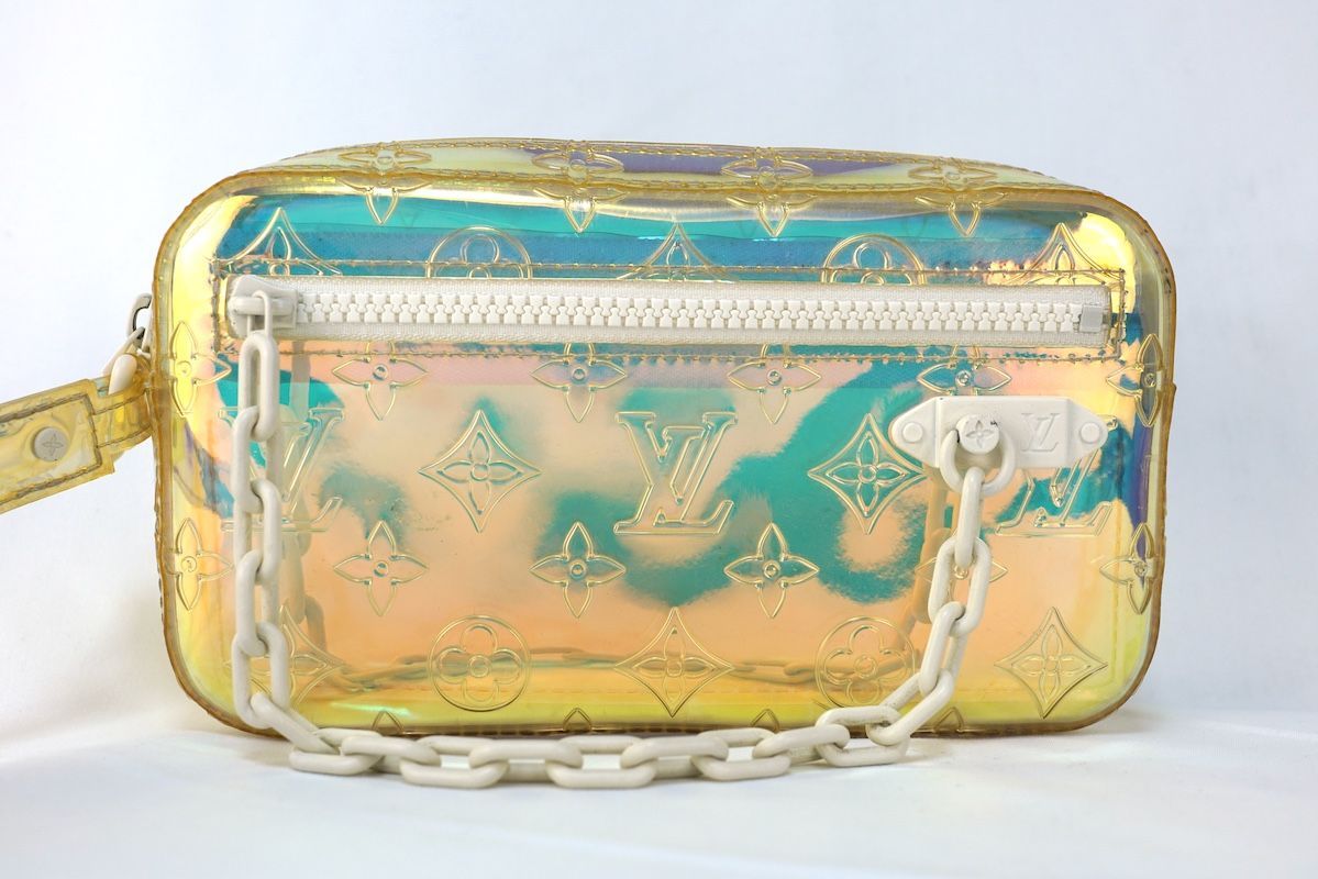 LOUISVUITTON ルイヴィトン ポシェット ヴォルガ モノグラム プリズム クラッチバッグ マルチ ホワイト M55261