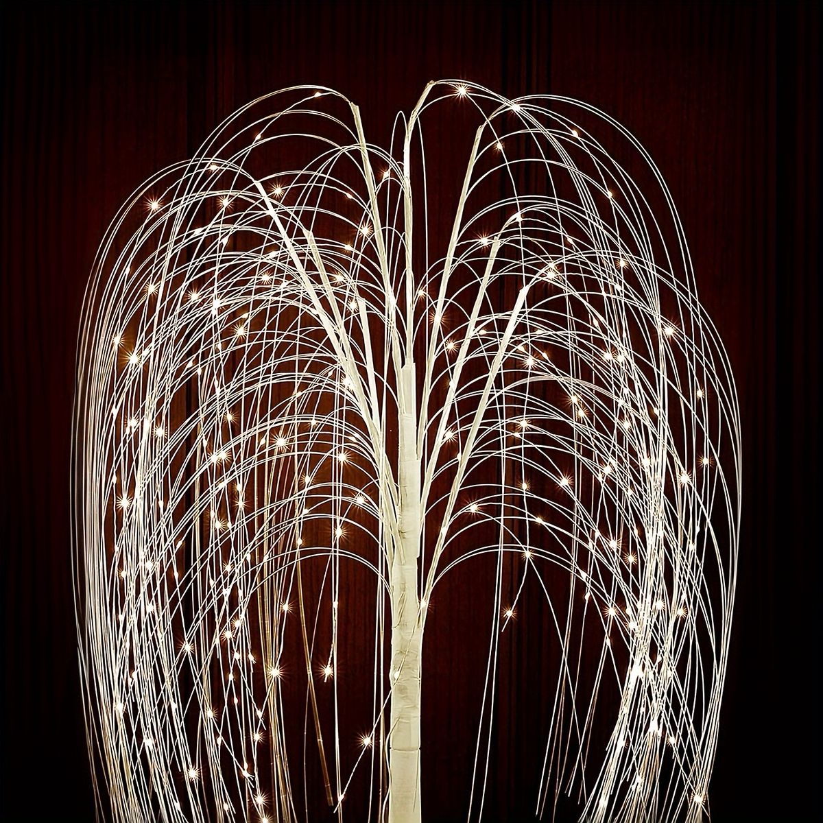 2025大特価！ ロマンチックな光 LED 柳の木 フロアランプ 150cm|180cm 人工樹 高さ調整 USB給電 暖色系ライト 季節の装飾 イベントに最適 癒やしの空間演出 1.8M6FT-ウォームライト 【期間限特別価格】