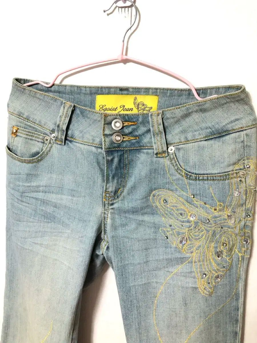 Egoist Butterfly Embroidered Jeans