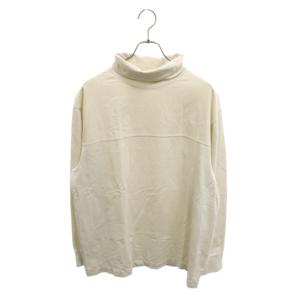 【美品】LEMAIRE クリーム色 ハイネック長袖カットソー LEMAIRE (ルメール) コットンリブ タートルネックカットソー