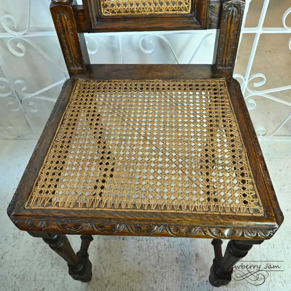 L3705-211 英国アンティーク ケインバックチェア ヴィクトリアン