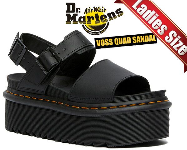 ドクターマーチン ヴォス クアッド Dr.Martens VOSS QUAD HYDRO LEATHER BLACK 26725001 ハイドロレザー プラットフォーム 厚底 ブラック レディース ZEBRILUS