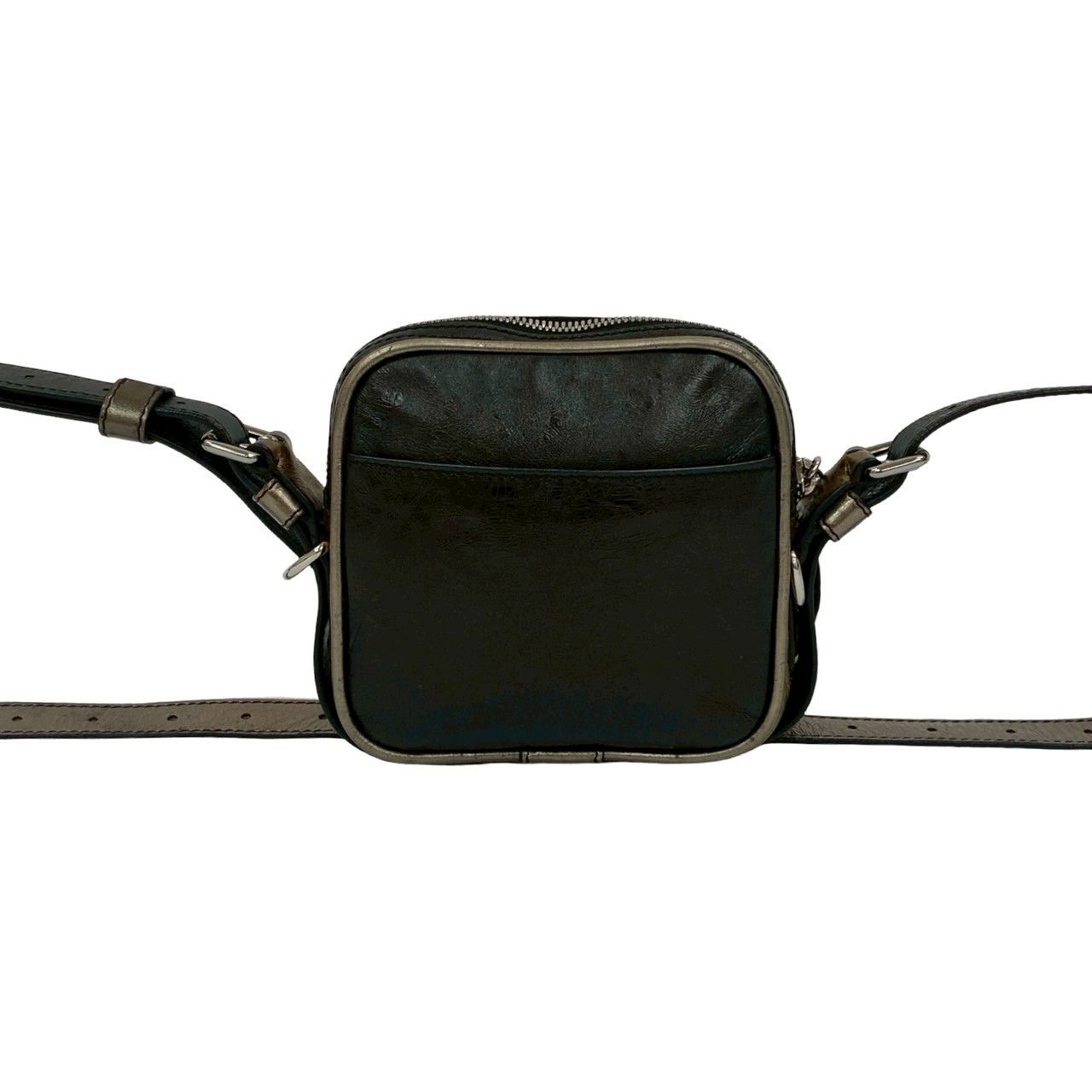 極 美品 袋付き LOEWE ロエベ アナグラム ロゴ ビジュー レザー