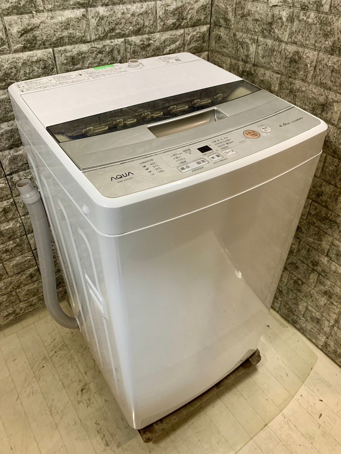 大阪送料無料☆3か月保障付き☆洗濯機☆2021年☆アクア☆4.5kg 大阪送料無料☆3か月保障付き☆洗濯機☆2021年☆アクア☆4.5kg