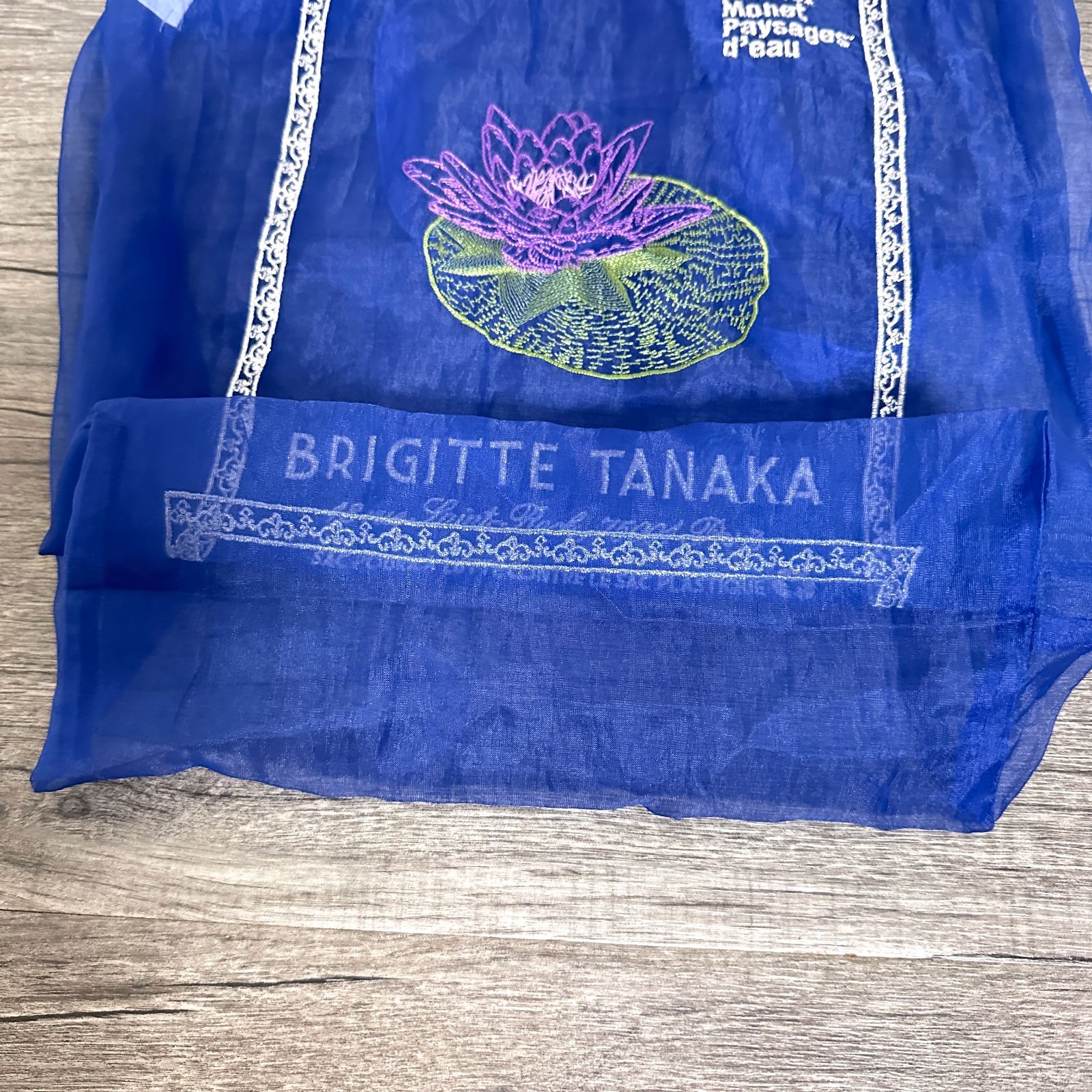 ブリジットタナカ×モネ展 睡蓮のとき オーガンジー刺繍バッグ