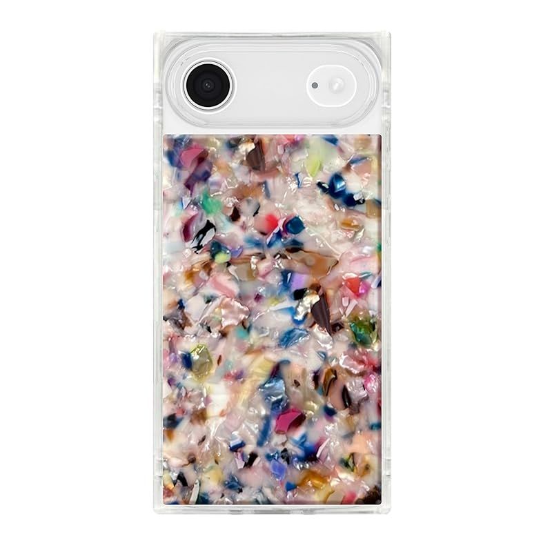 FLAUNT iPhone Air用 スマホケース 背面型 Square マグセーフケース フラウント Rainbow Confetti Tortoise Shell