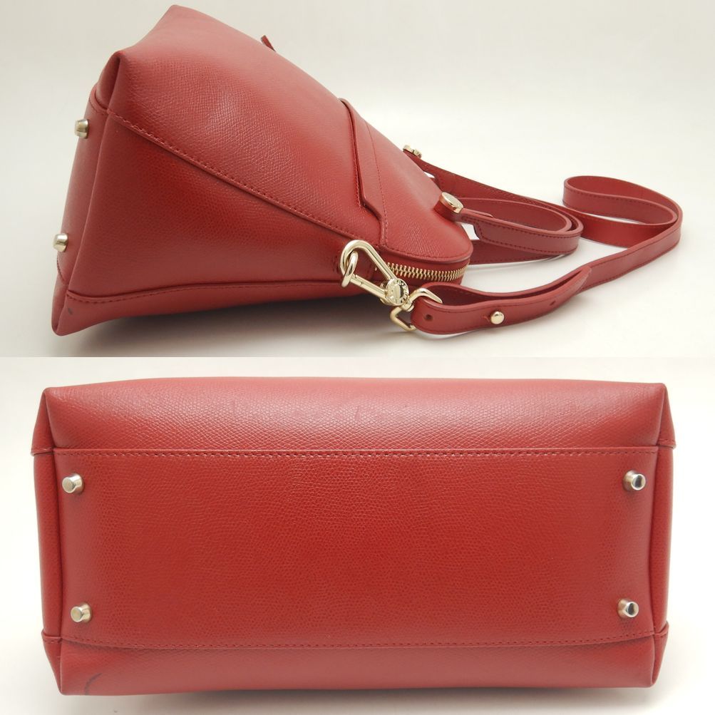 Furla フルラ パイパー ハンドバッグ 2WAY レザー レッド/251886【中古  
