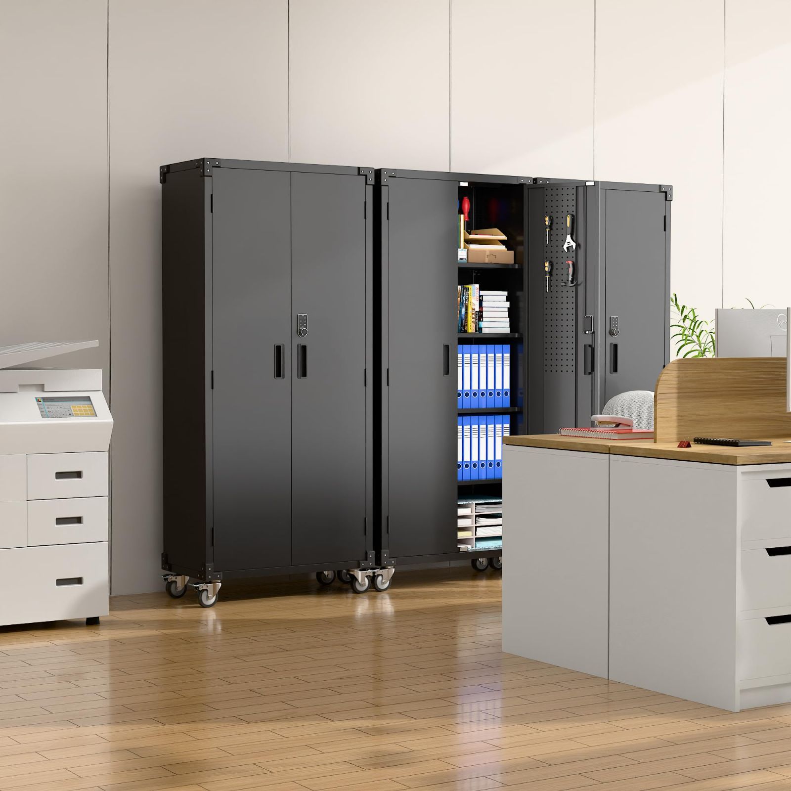 キャビネット電子ロック付き