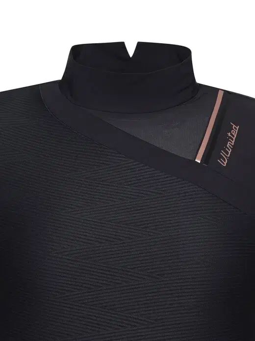 W.ANGLE ワイドアングル レディース アイス ハイネック 長袖Tシャツ 黒 85 90 95