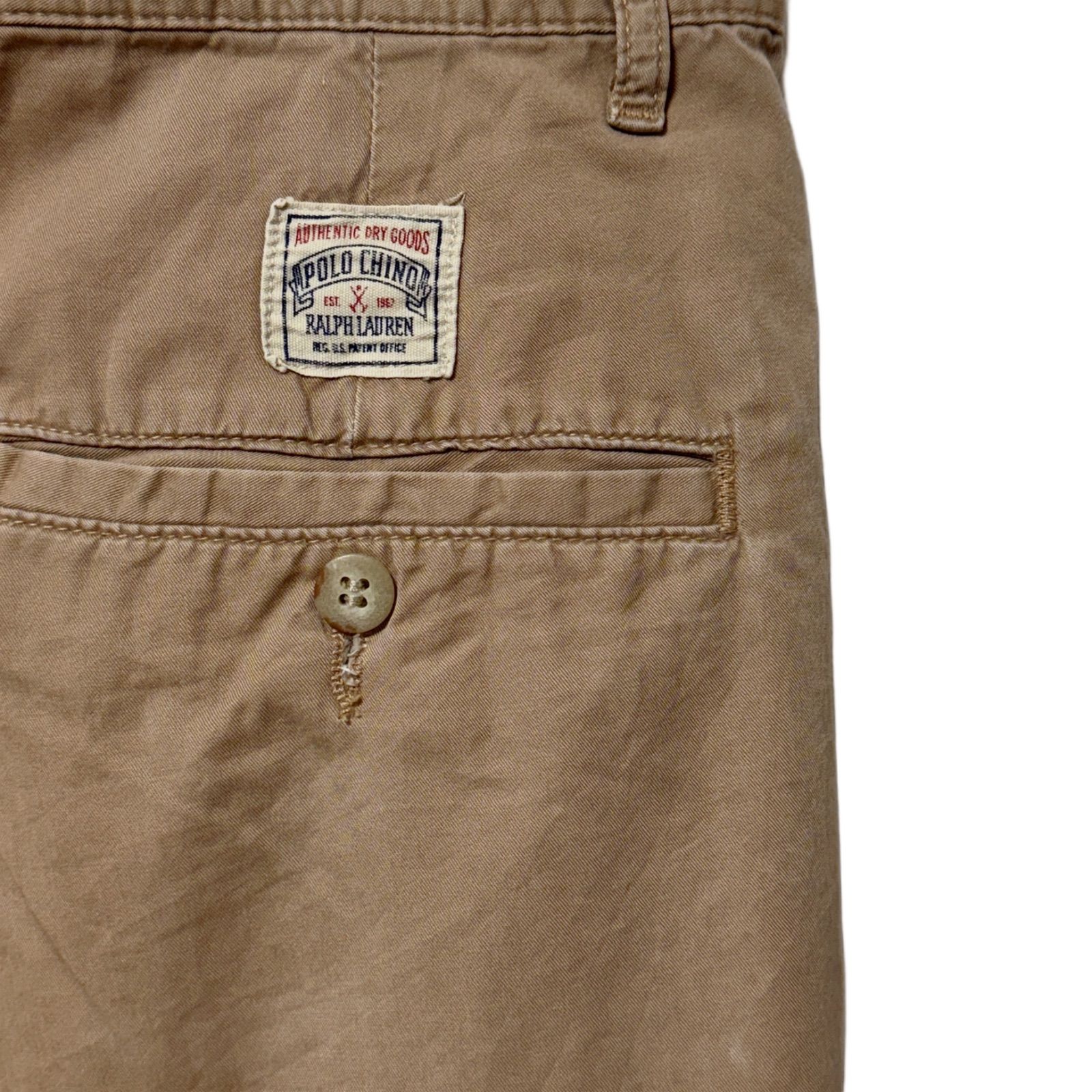 ポロチノ W32 L32 90s USA製 ベージュ 薄手 ポロラルフローレン