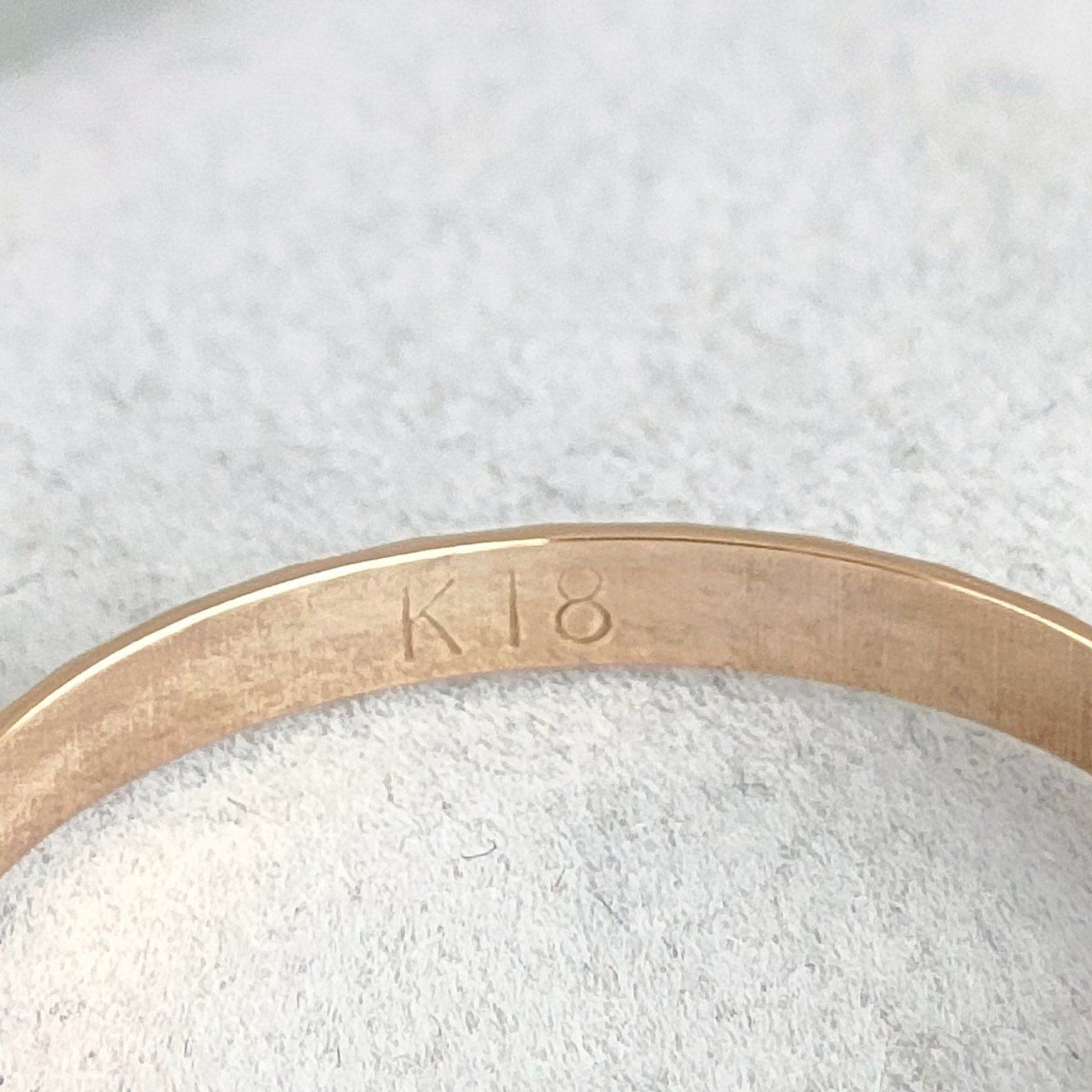 18K槌目デザインリング11号