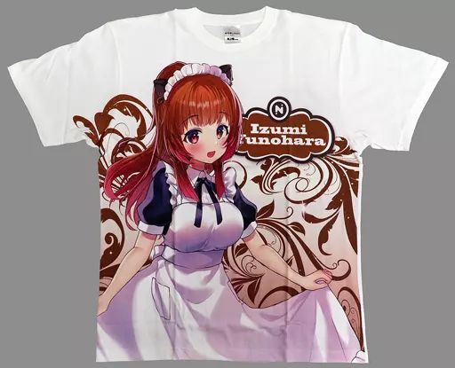 Tシャツ　柚原いづみ フルグラフィックTシャツ キュアメイドカフェver. ホワイト XLサイズ 「バーチャルYouTuber ななしいんく ななし夏祭り2023」 中古】Tシャツ 柚原いづみ フルグラフィックTシャツ キュア