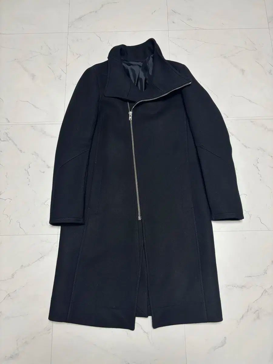Rick Owens(リックオウエンス) 斜めジップ ロングコート 48