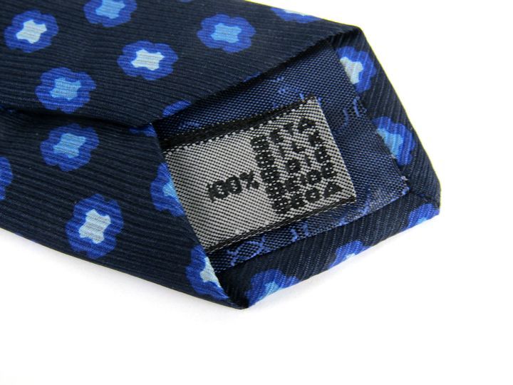 ティノコズマ ブランド ネクタイ ストライプ柄 花柄 小紋柄 シルク イタリア製 メンズ ネイビー TINO COSMA ｲﾀﾘｱ老舗ﾈｸﾀｲﾌﾞﾗﾝﾄﾞ