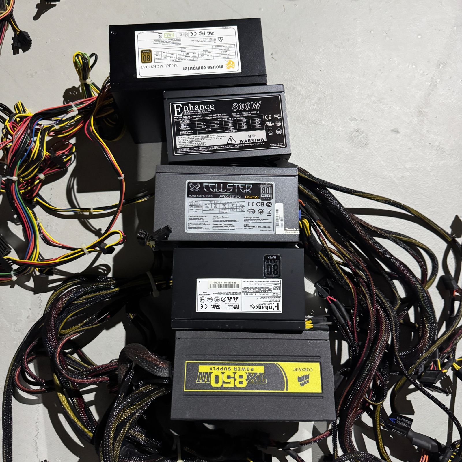 ９ 通電 済 電源ユニット 800W 9個 1000W 2個