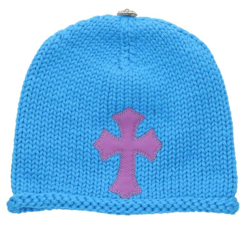 クロムハーツ BEANIE CASH クロスパッチ付きカシミアビーニー帽子 メンズ
