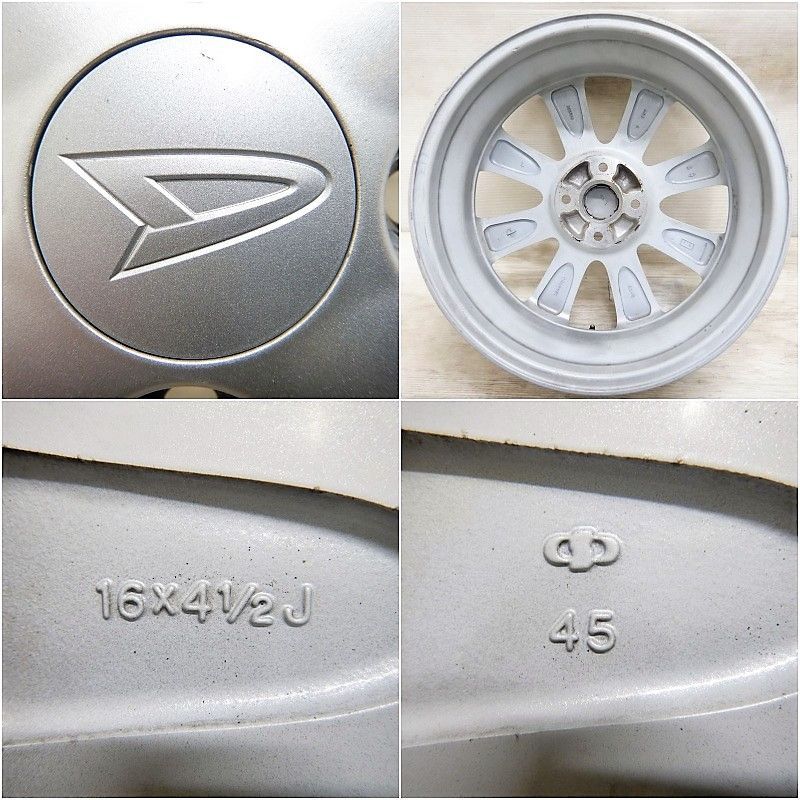 【ダイハツ】ムーヴ 純正 アルミ ホイール セット16インチ タント等 ムーヴ DAIHATSU ダイハツ 純正 マットブラックペイント 16