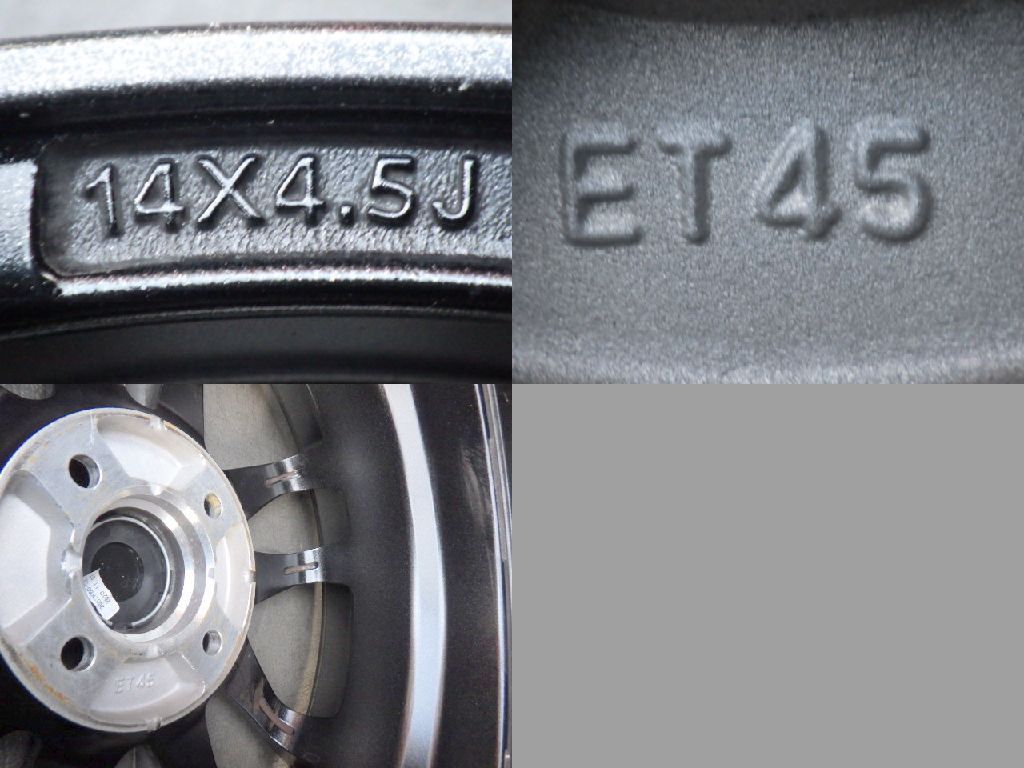 2978 J▲送料無料▲ZACK JP-550 ホイール▲14x4.5J 4穴 PCD100 45▲4本