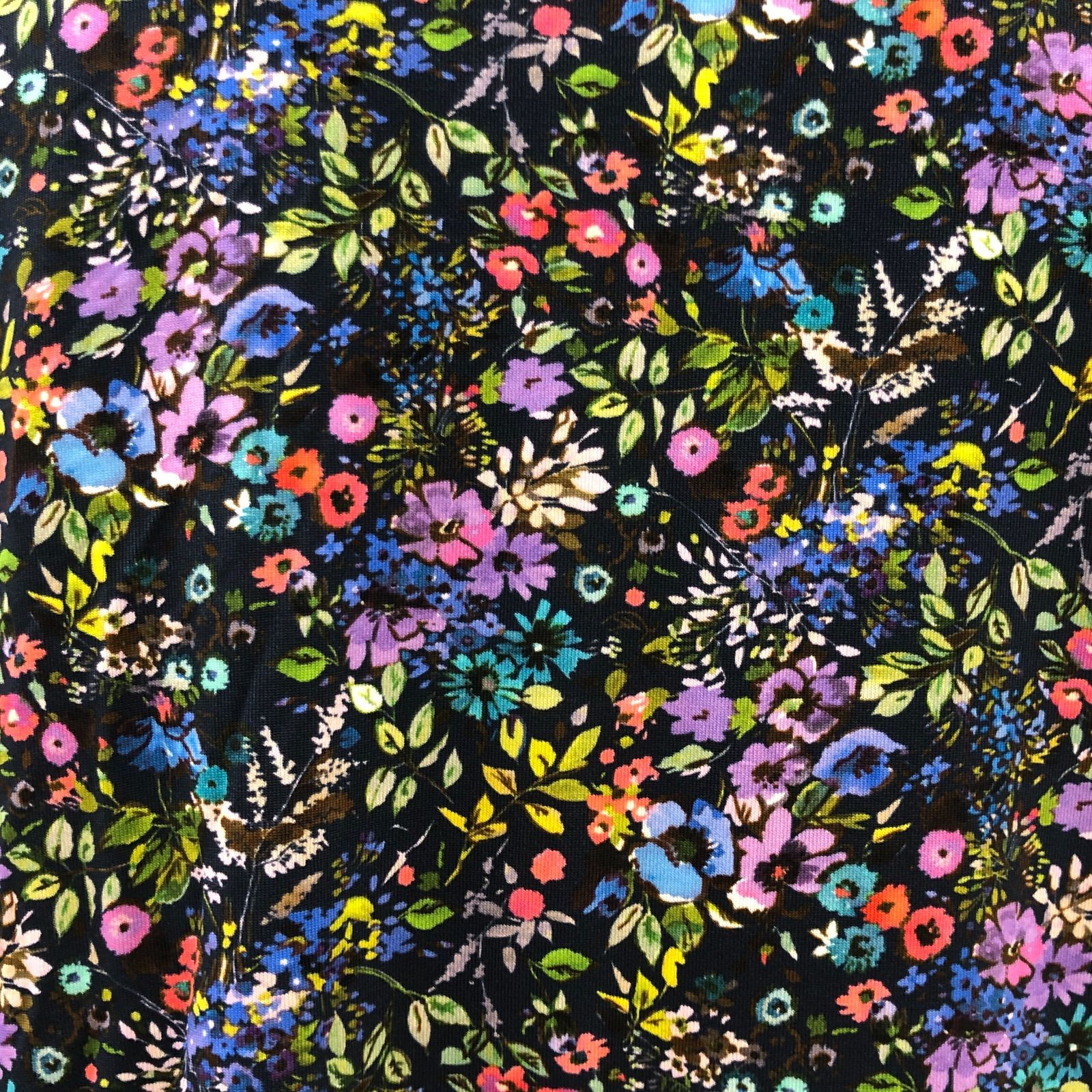 Z1368【美品】leilian レリアン BINDA 花柄プリント ハイネック