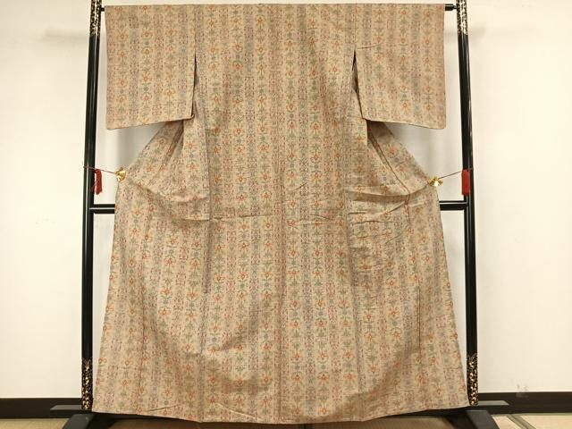 平和屋着物○本場大島紬 舞葉文 総絣 正絹 逸品 CAAW3959vf