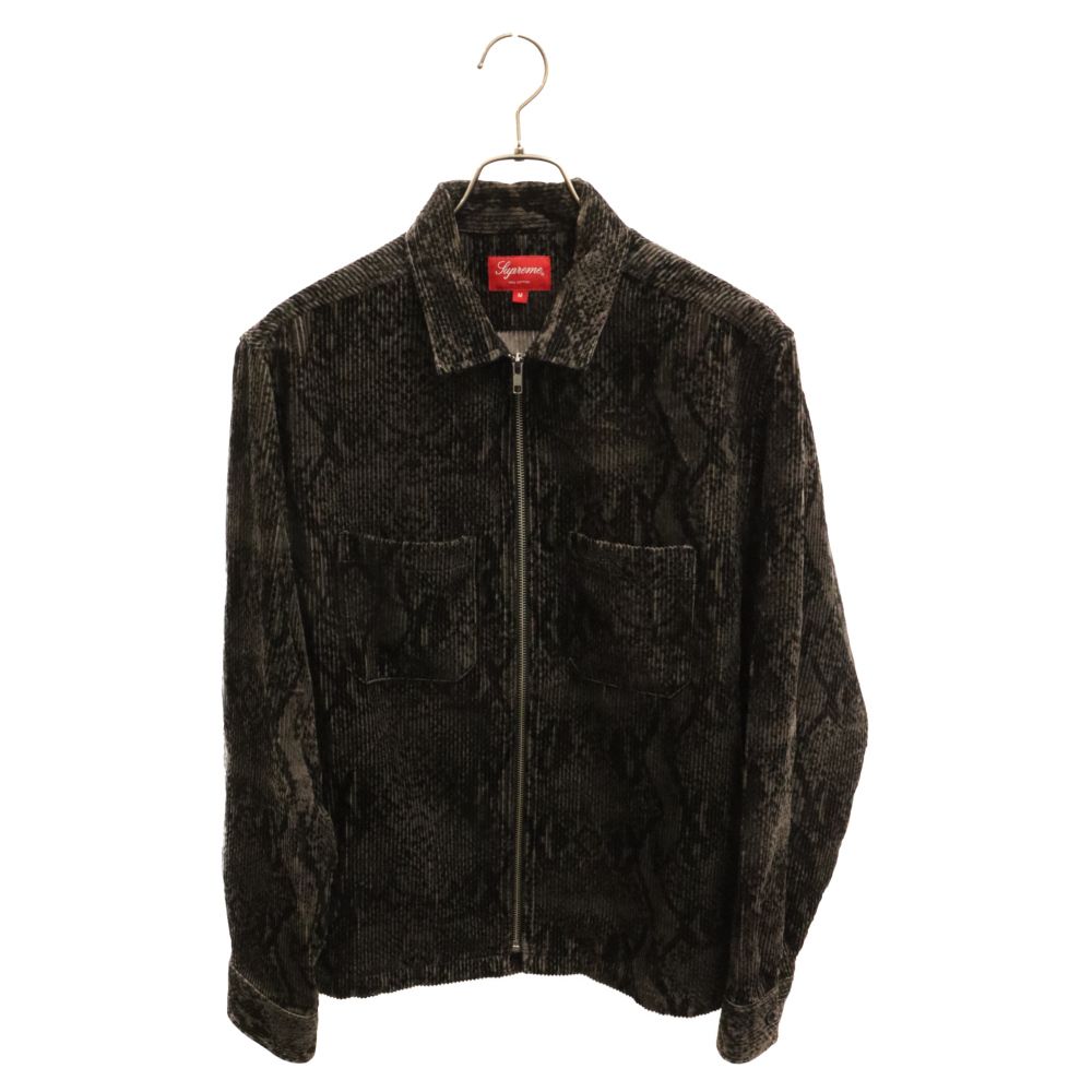SUPREME Snakeskin Coduroy Zip Up Shirt Supreme Snakeskin Corduroy