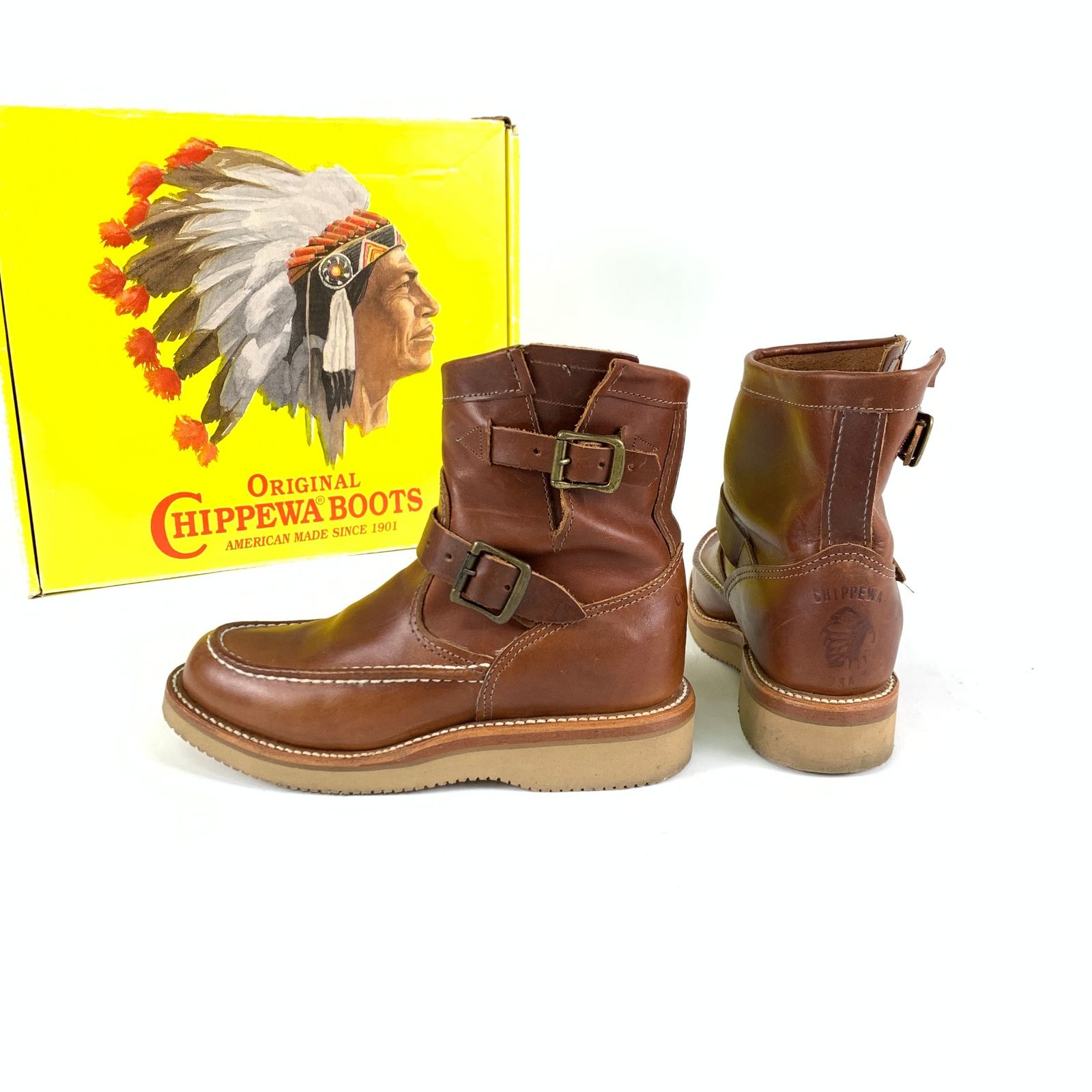 Chippewa チペワ モックトゥ ブーツ エンジニア サイズ9E