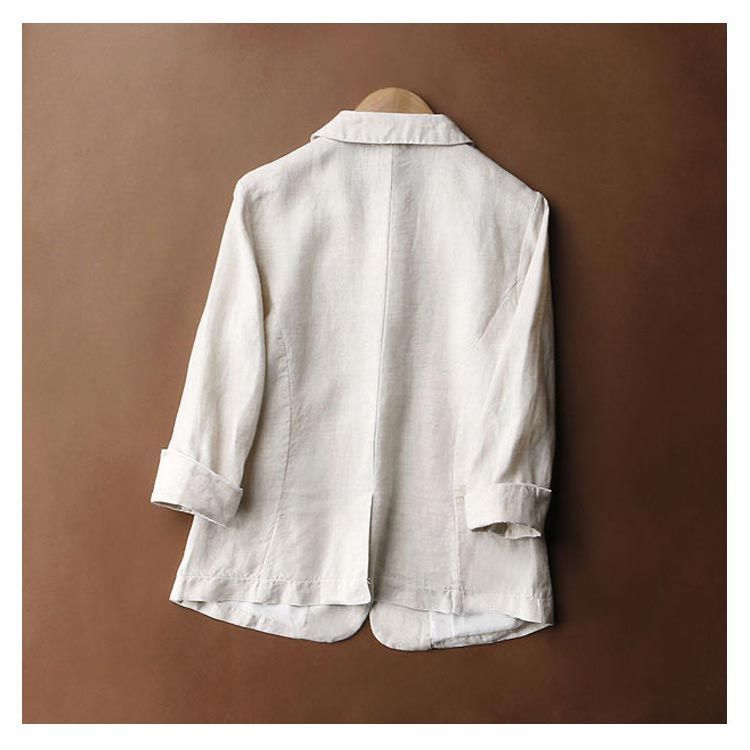美品✨45R レディース テーラードジャケット 白 綿100% 3サイズ春夏向け milyxk10-1.jpg